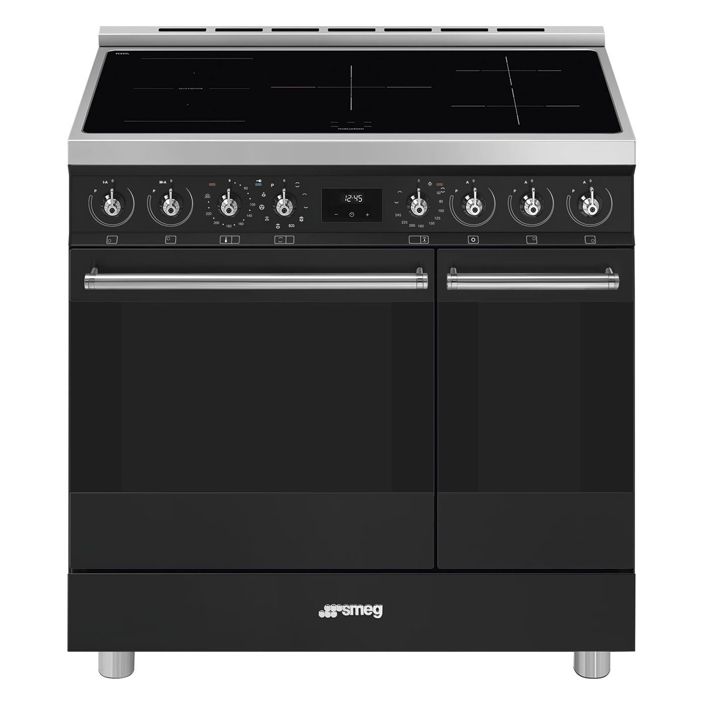 Smeg C92IPMB2 90cm Black Induction Electric Range Cooker
