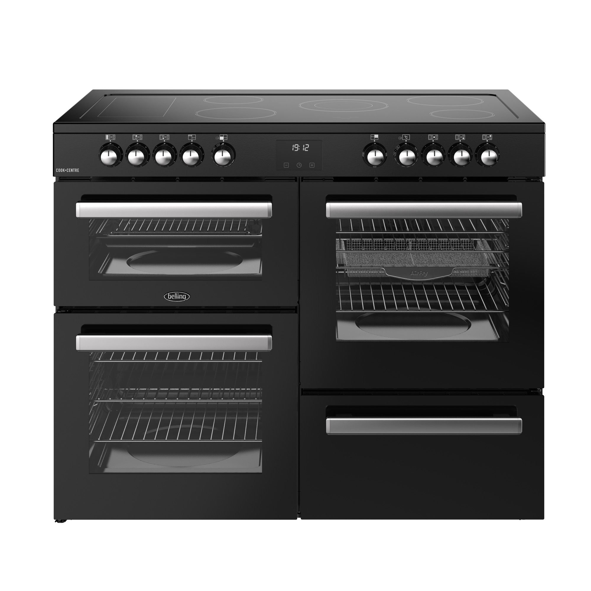 Belling Cookcentre 110E Black 110cm Electric Range Cooker