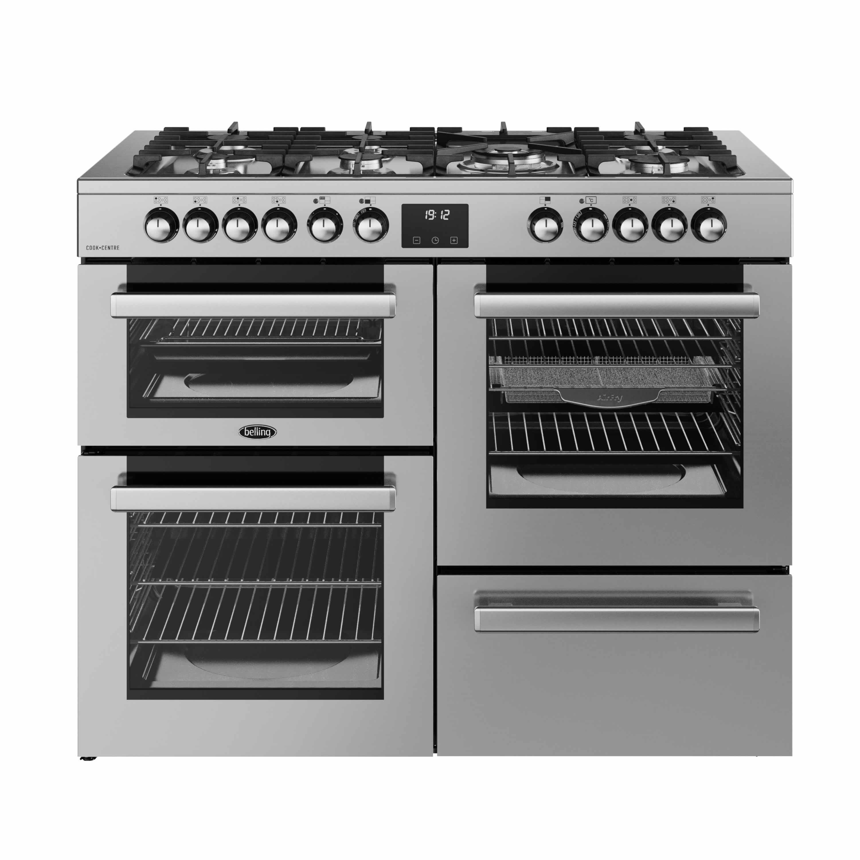 Belling Cookcentre 110DF STA 110cm Dual Fuel Range Cooker Stainless Steel