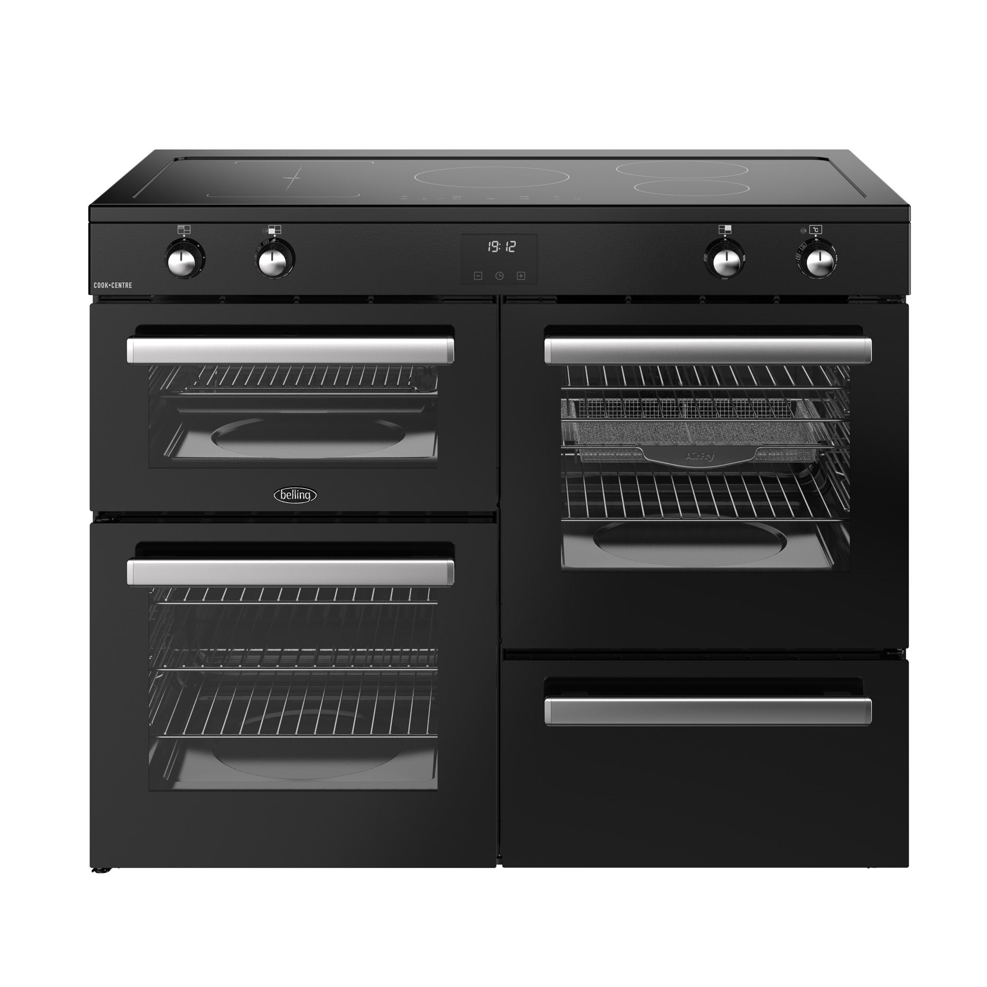 Belling Cookcentre 110IE Black 110cm Electric Range Cooker with Induction Hob