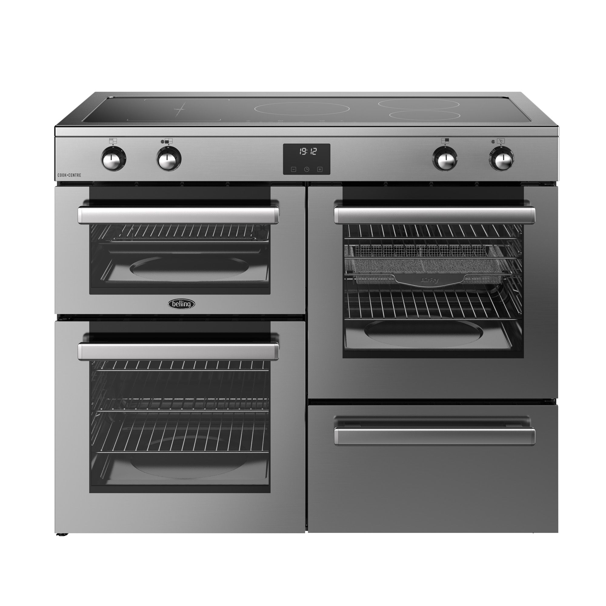 Belling Cookcentre 110IE 110cm Electric Range Cooker Induction Hob Stainless Steel