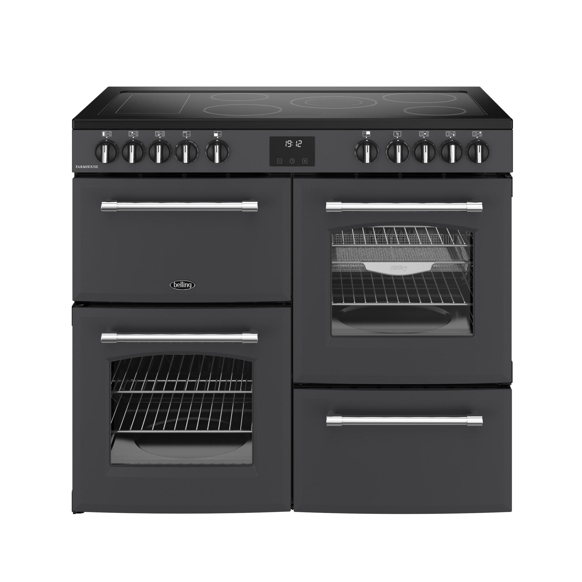 Belling RCA Farmhouse 100E Anthracite Electric Range Cooker