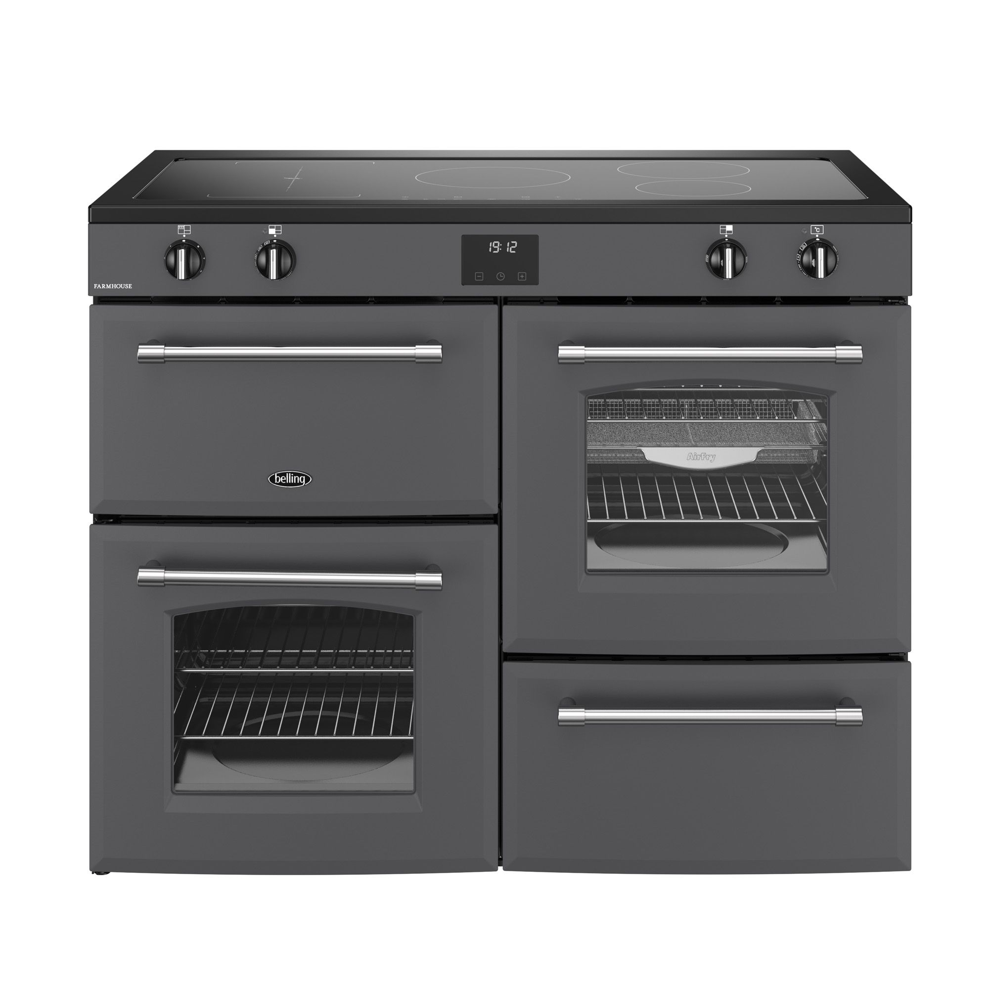 Belling Farmhouse 110EI 110cm Electric Range Cooker Induction Hob Anthracite