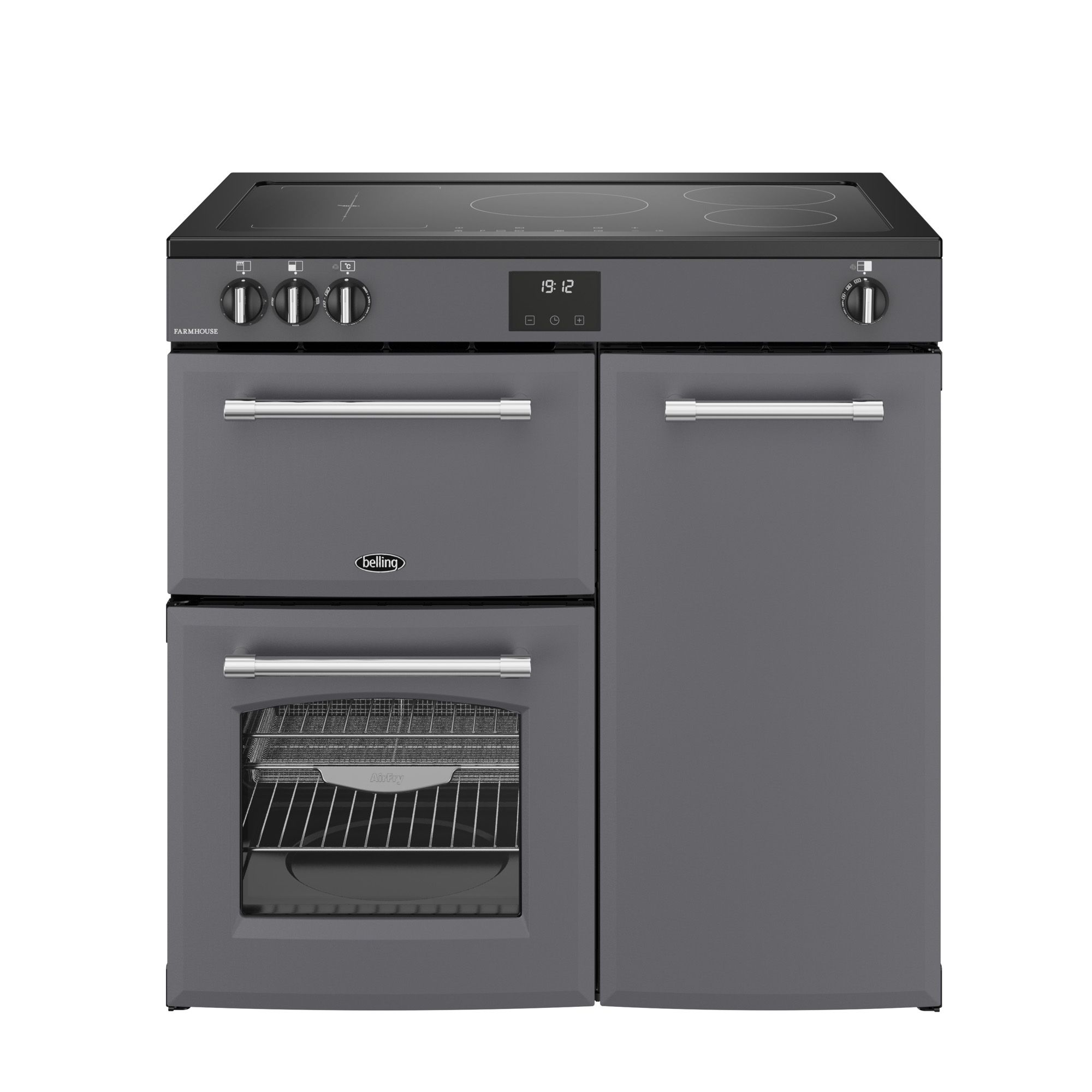 Belling RCA Farmhouse 90EI Anthracite 90cm Electric Range Cooker with Induction Hob
