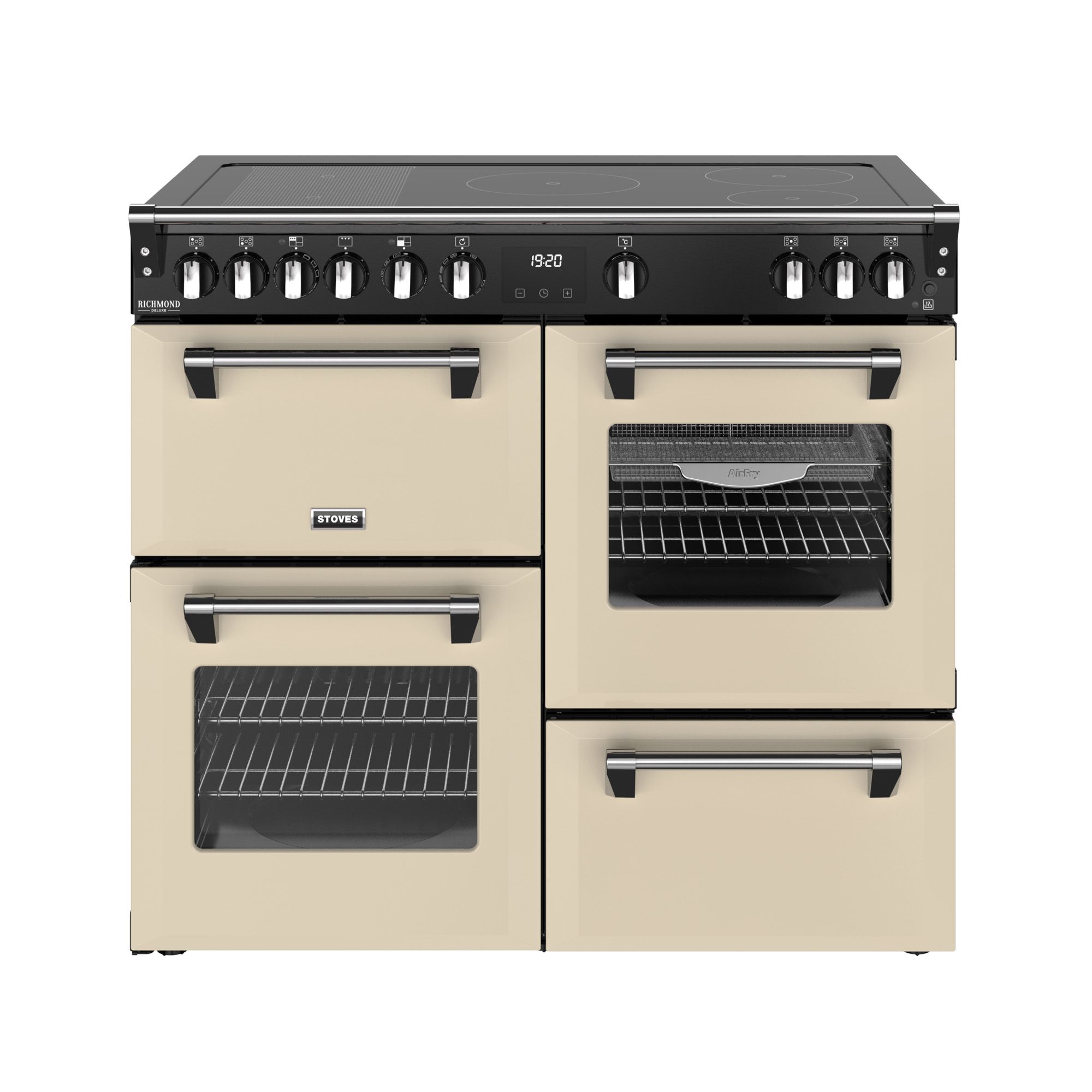 Stoves Richmond RCA 100Ei Quad Oven Electric Range Cooker Induction Hob Cream 100cm
