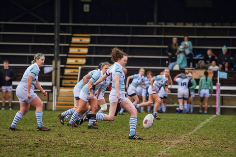 April playing rugby