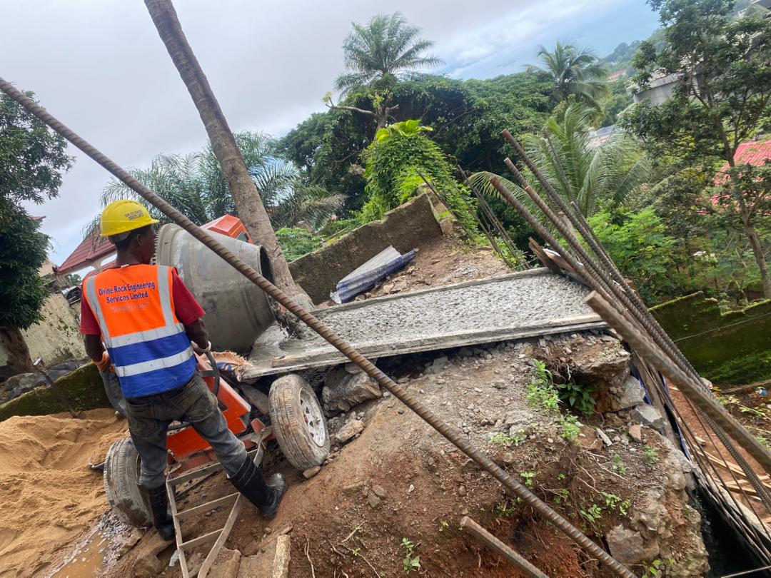 Construction of Retaining Structure at Wilberforce, Freetown gallery image