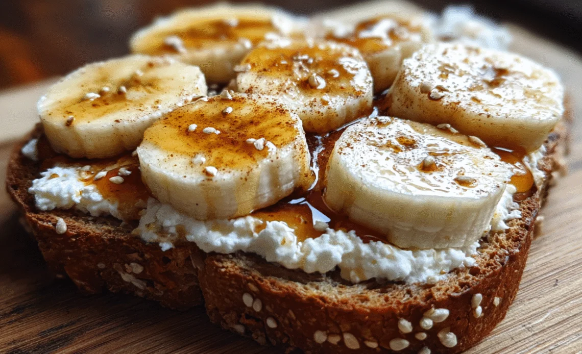 Cottage Cheese Banana Toast - Step 2