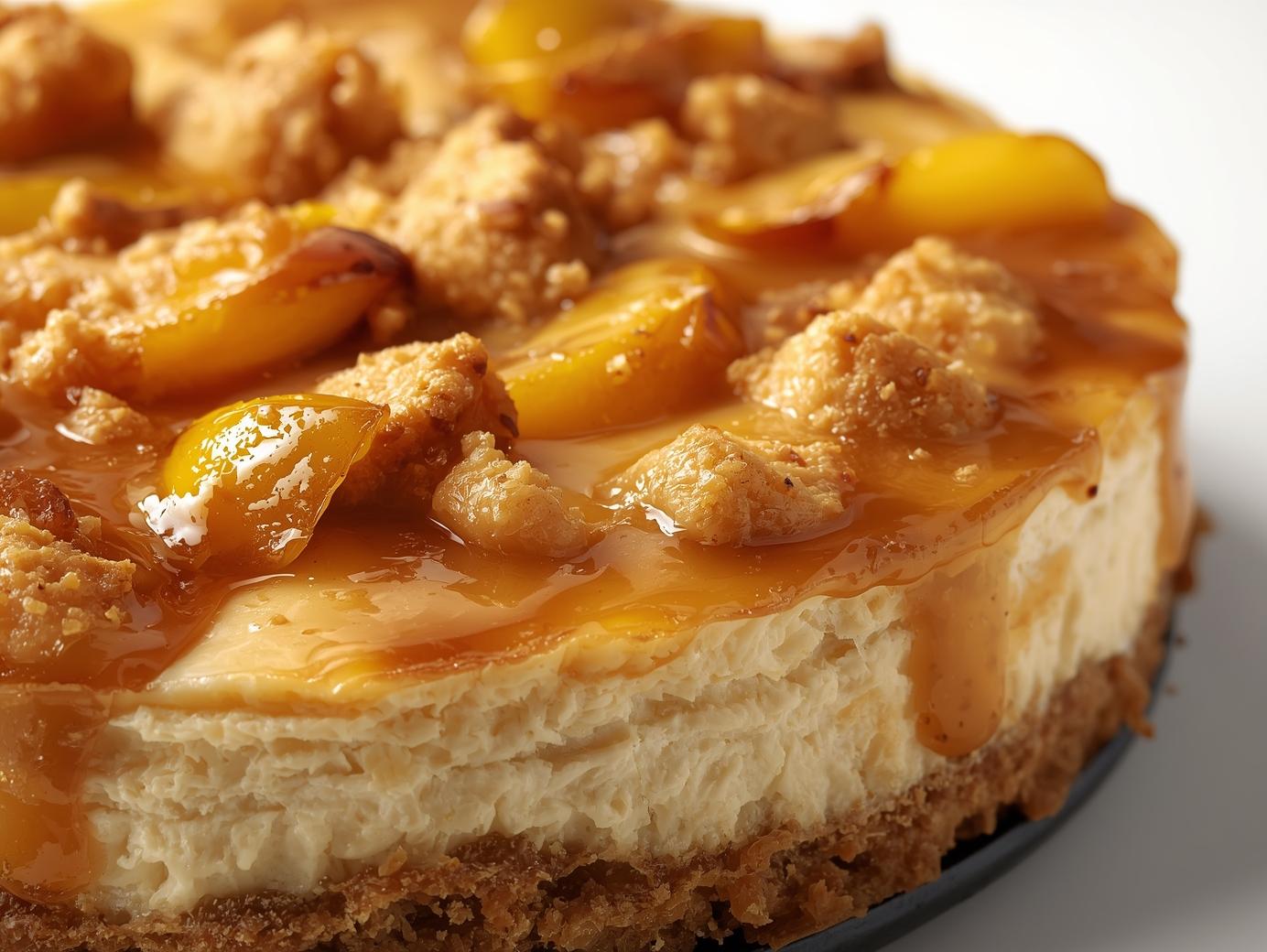Peach Cobbler Cheesecake - Step 2