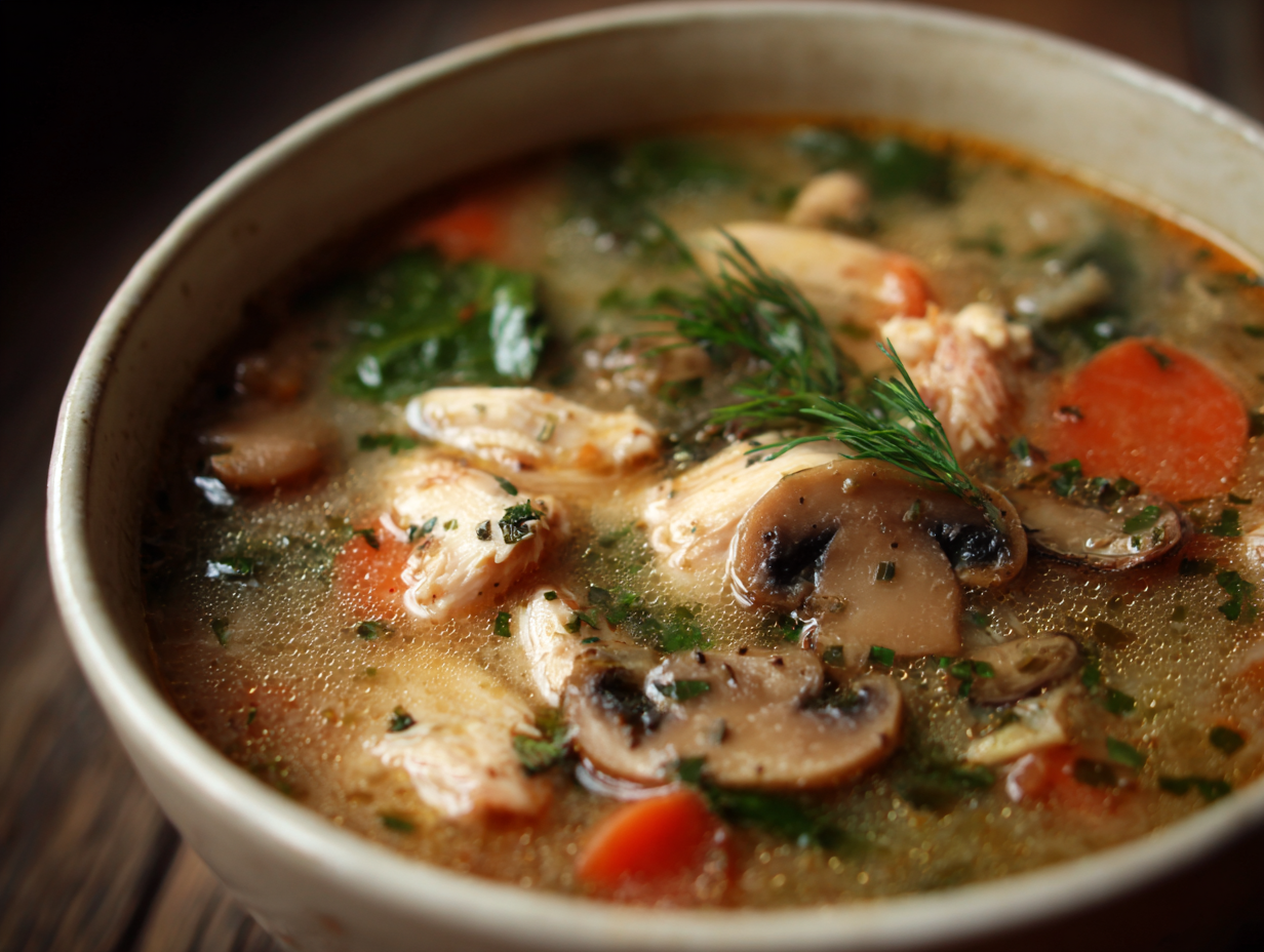 Clean Chicken Mushroom Soup - Step 2