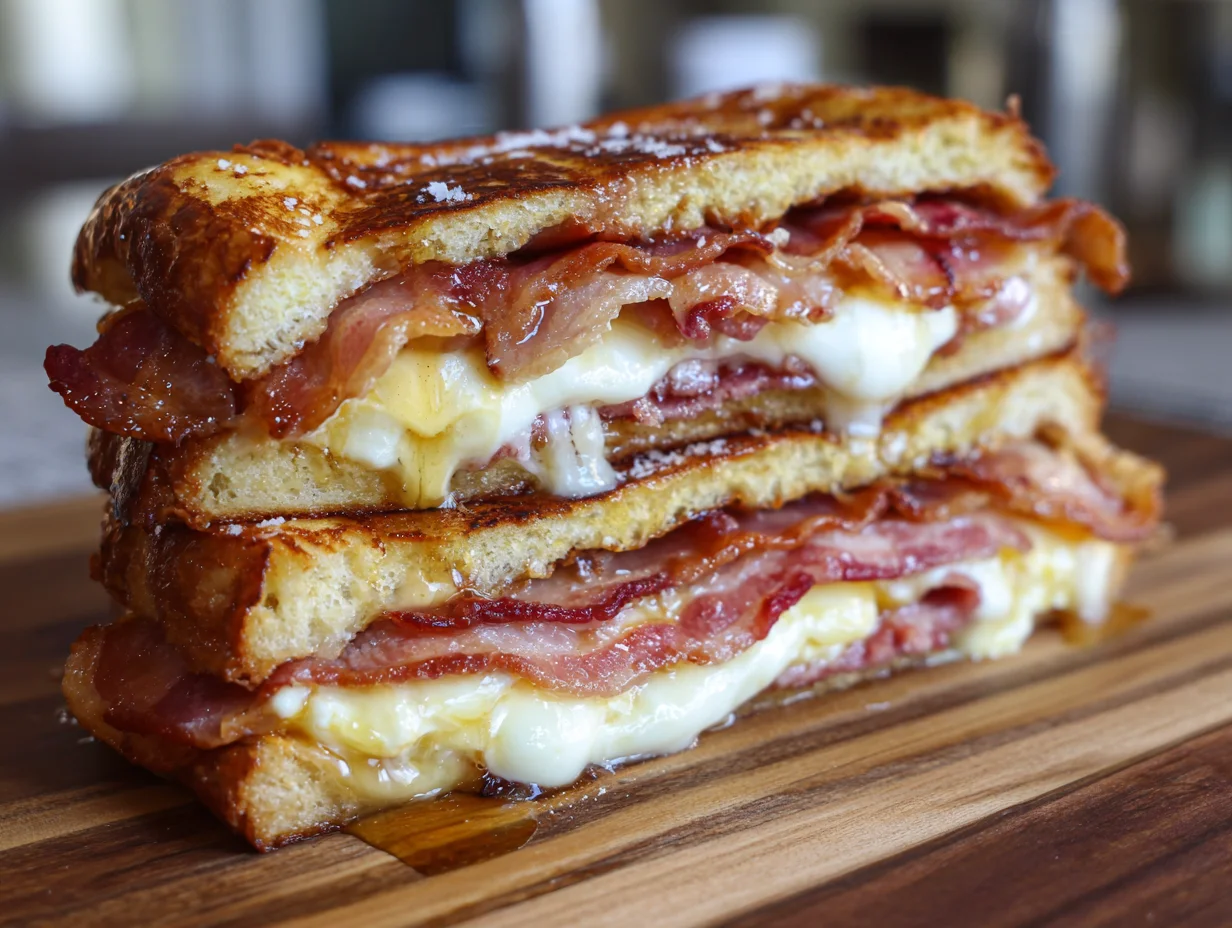 Bourbon Maple Bacon Stuffed Toast