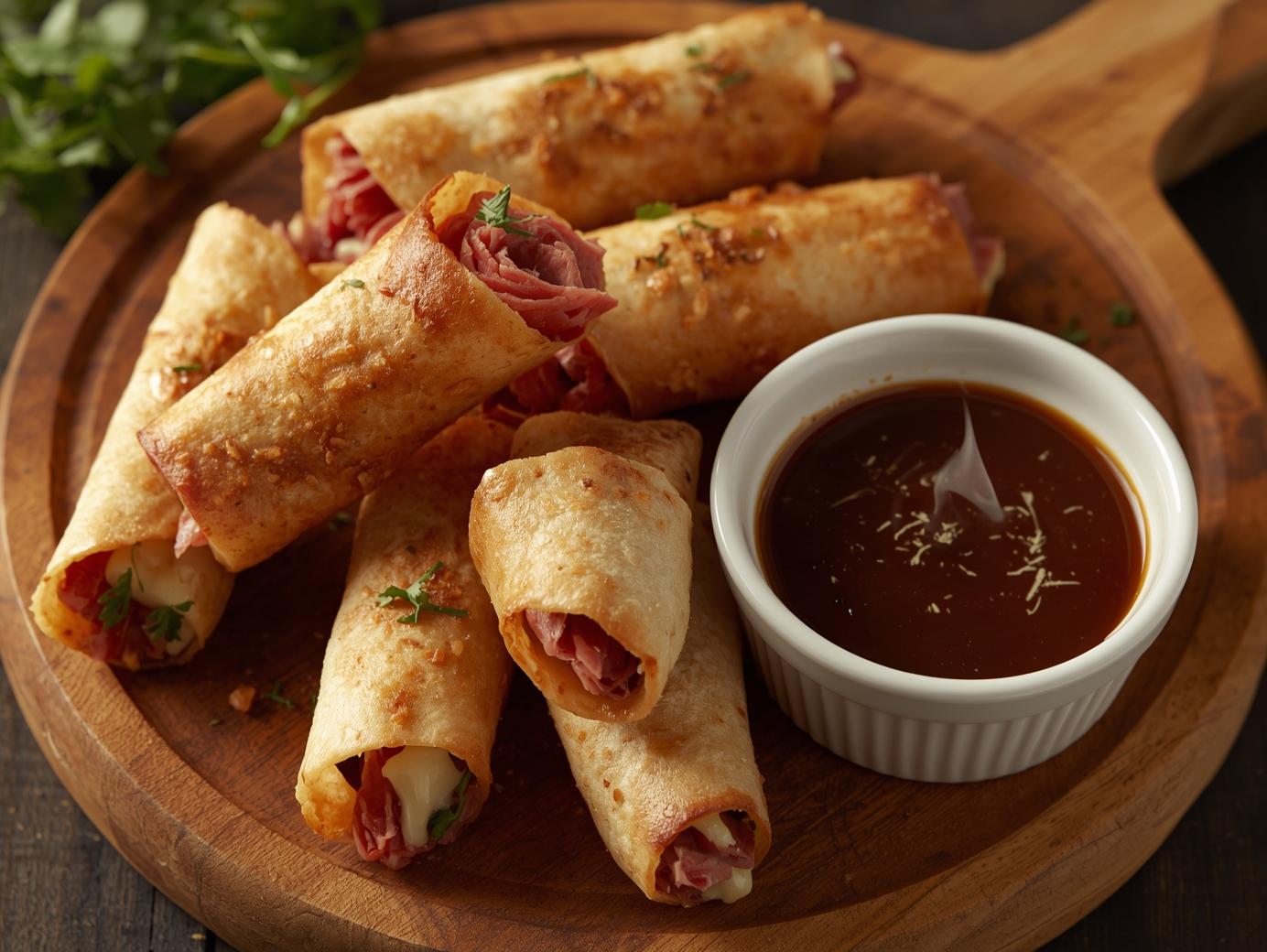 French Dip Tortilla Roll Ups