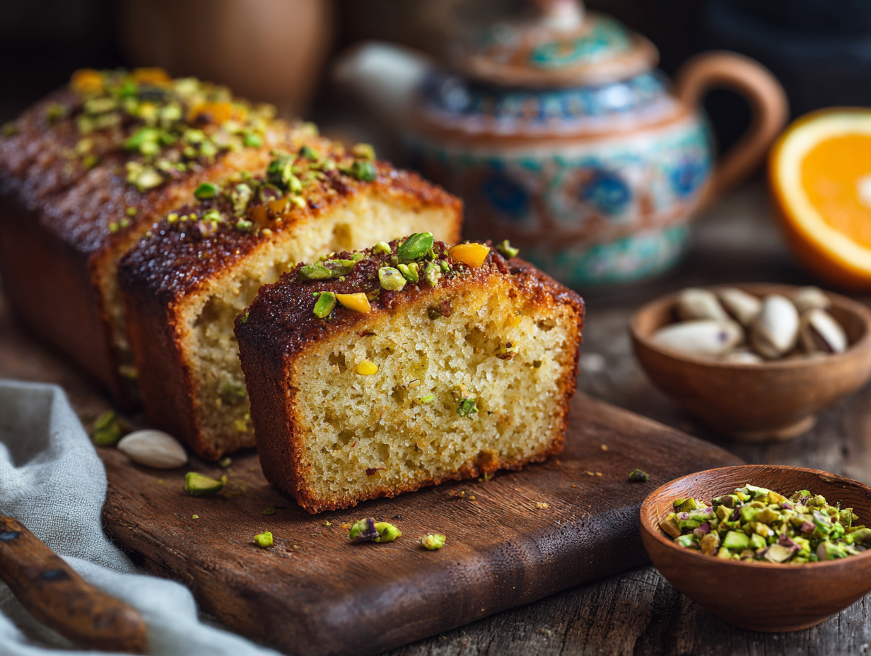 Cardamom Orange Pistachio Tea Cake - Step 3