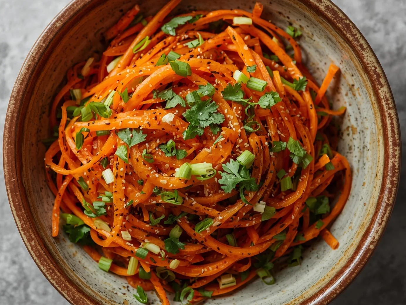 Shaved Rainbow Carrot Sesame Salad - Step 3