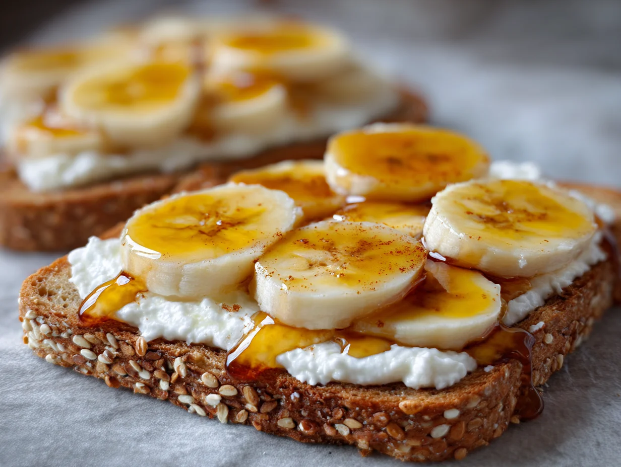 Cottage Cheese Banana Toast