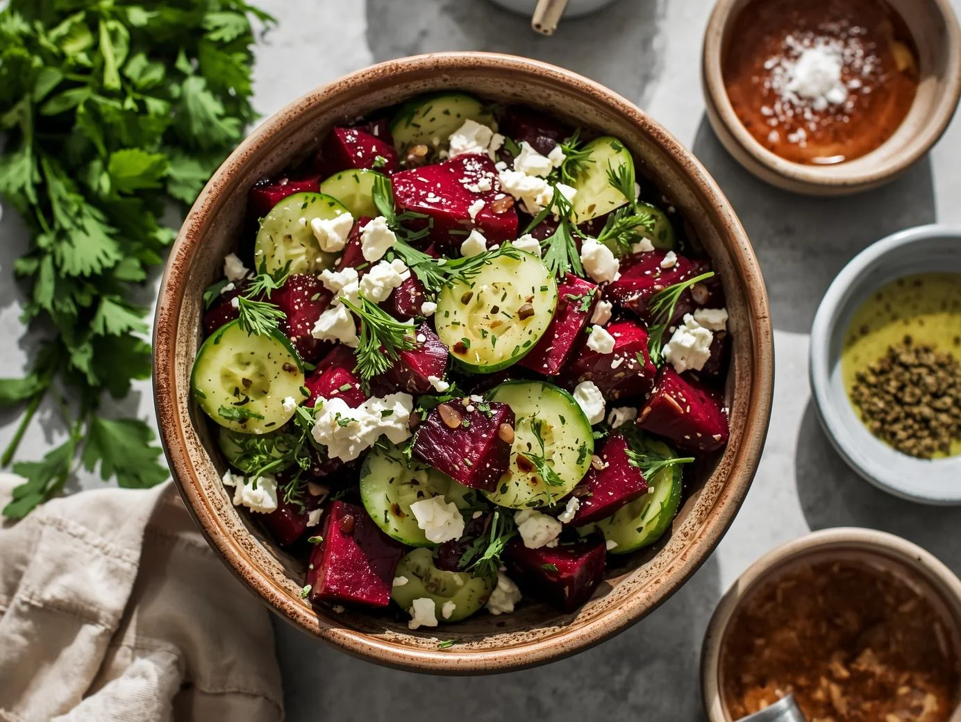 Beet Salad with Feta and Cucumbers - Step 2