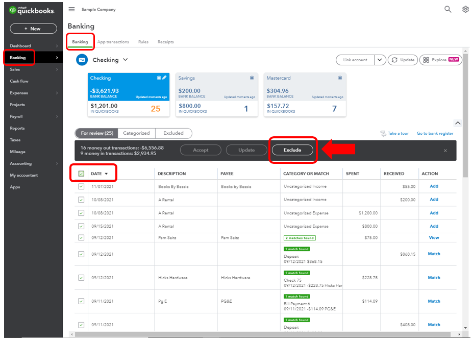 how to batch delete transactions in quickbooks online