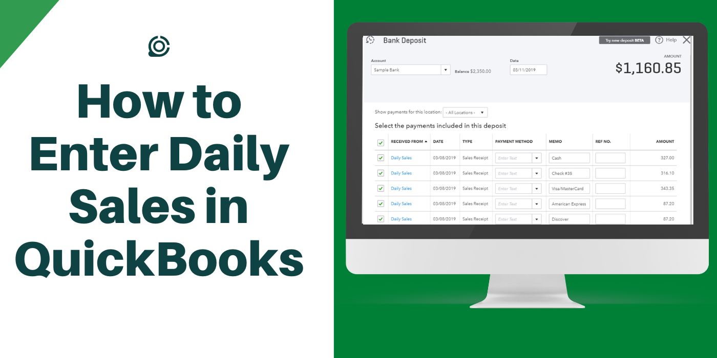 How to Enter Daily Sales in QuickBooks