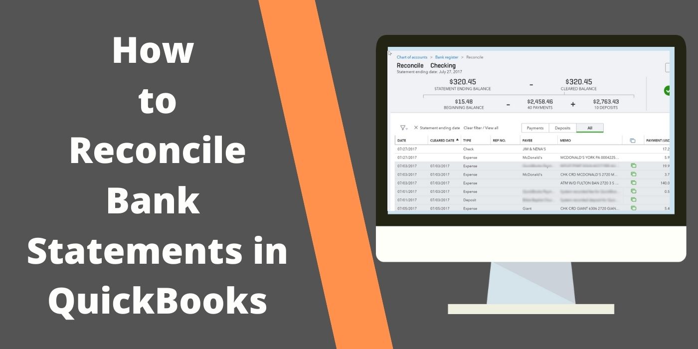 reconcile bank statement in quickbooks