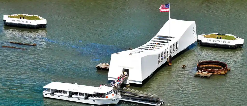 USS Arizona Memorial and Pearl Harbor in hawaii