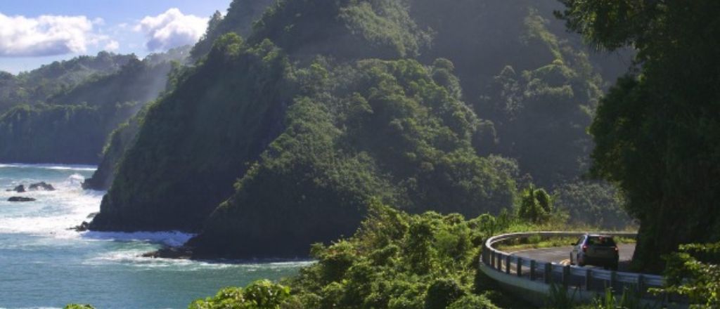 Theatrical Hana Road in Maui Island hawaii