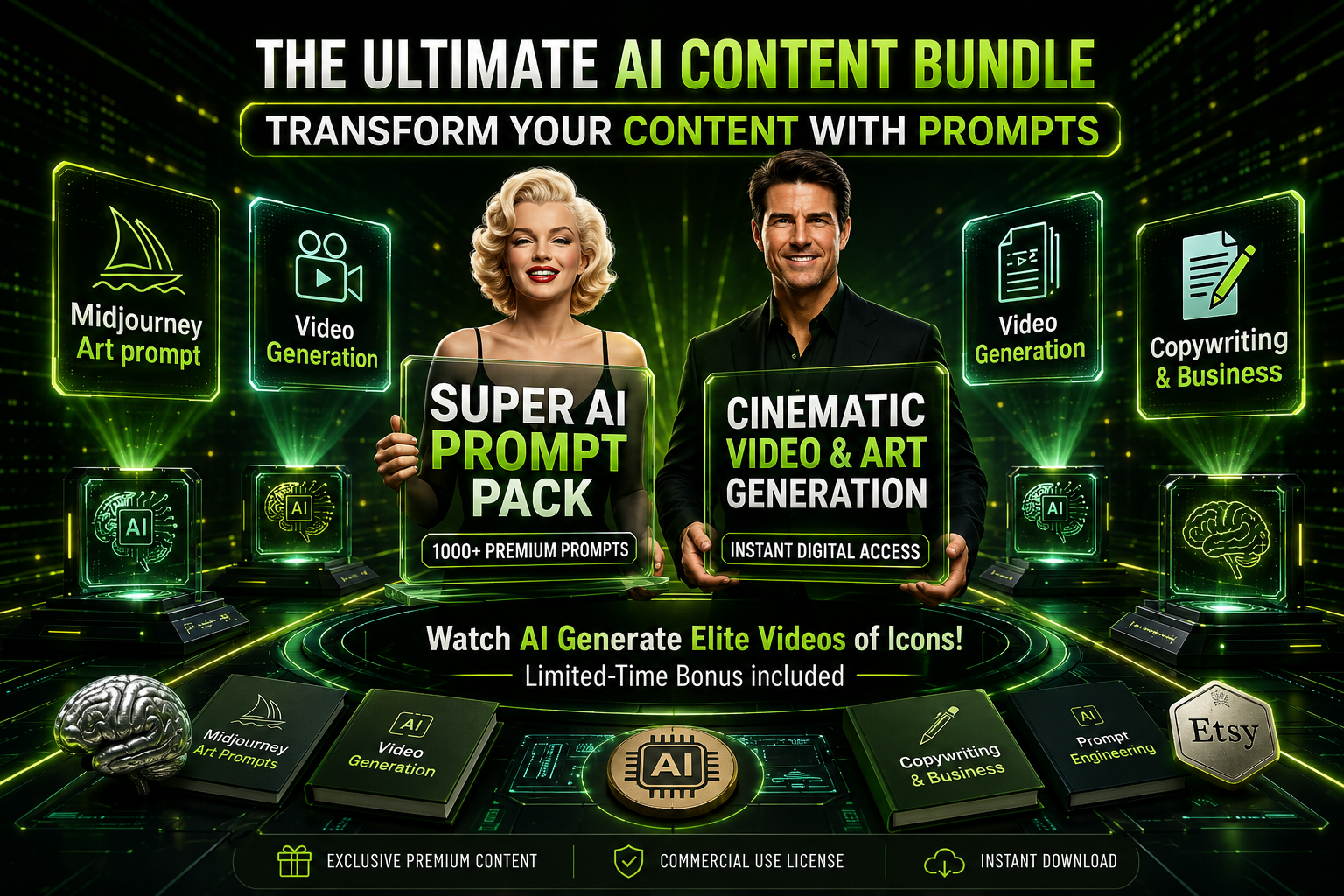 Preview of digital products included in the pack