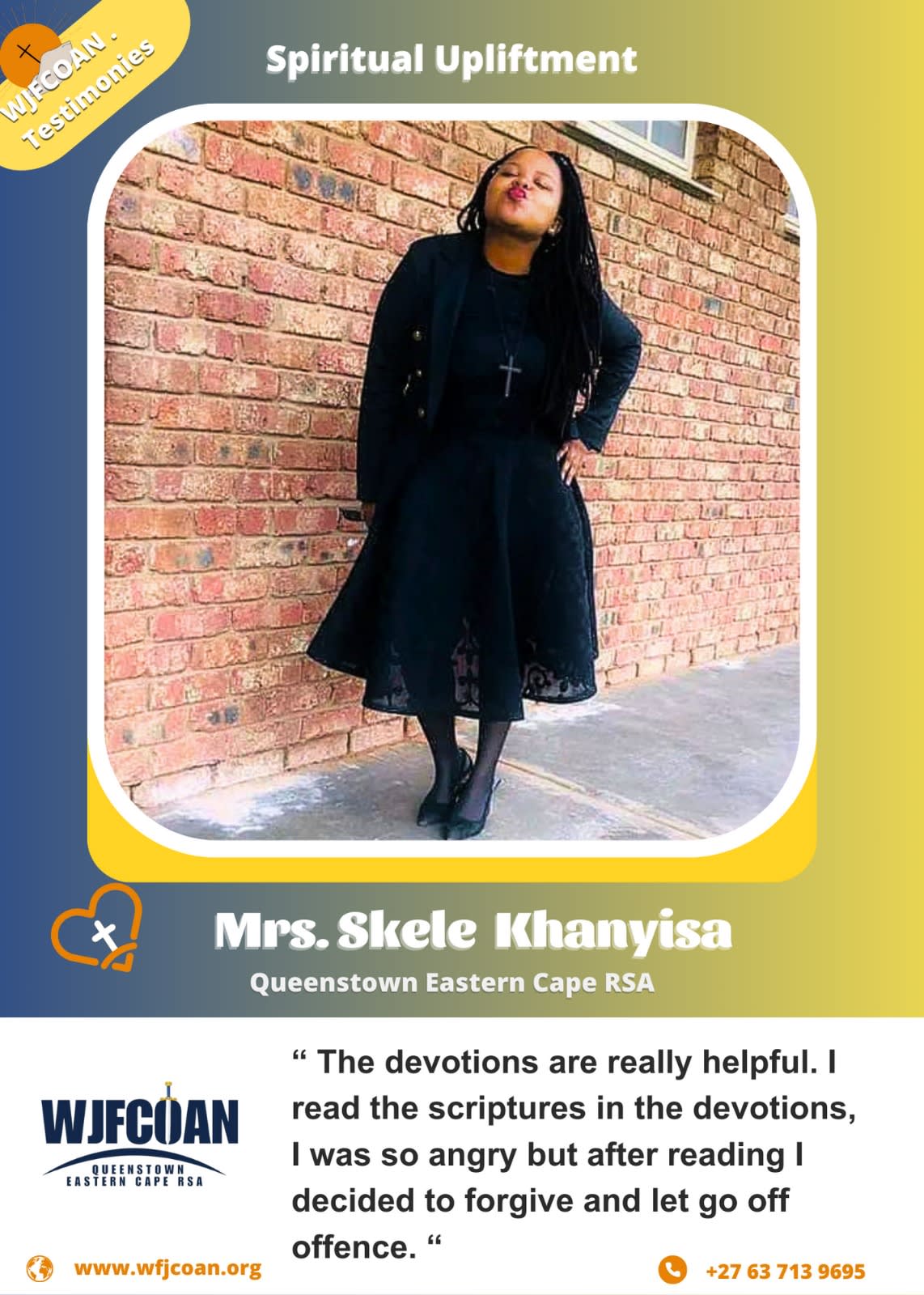 WJFCOAN Testimony of Good Morning Jesus Devotionals