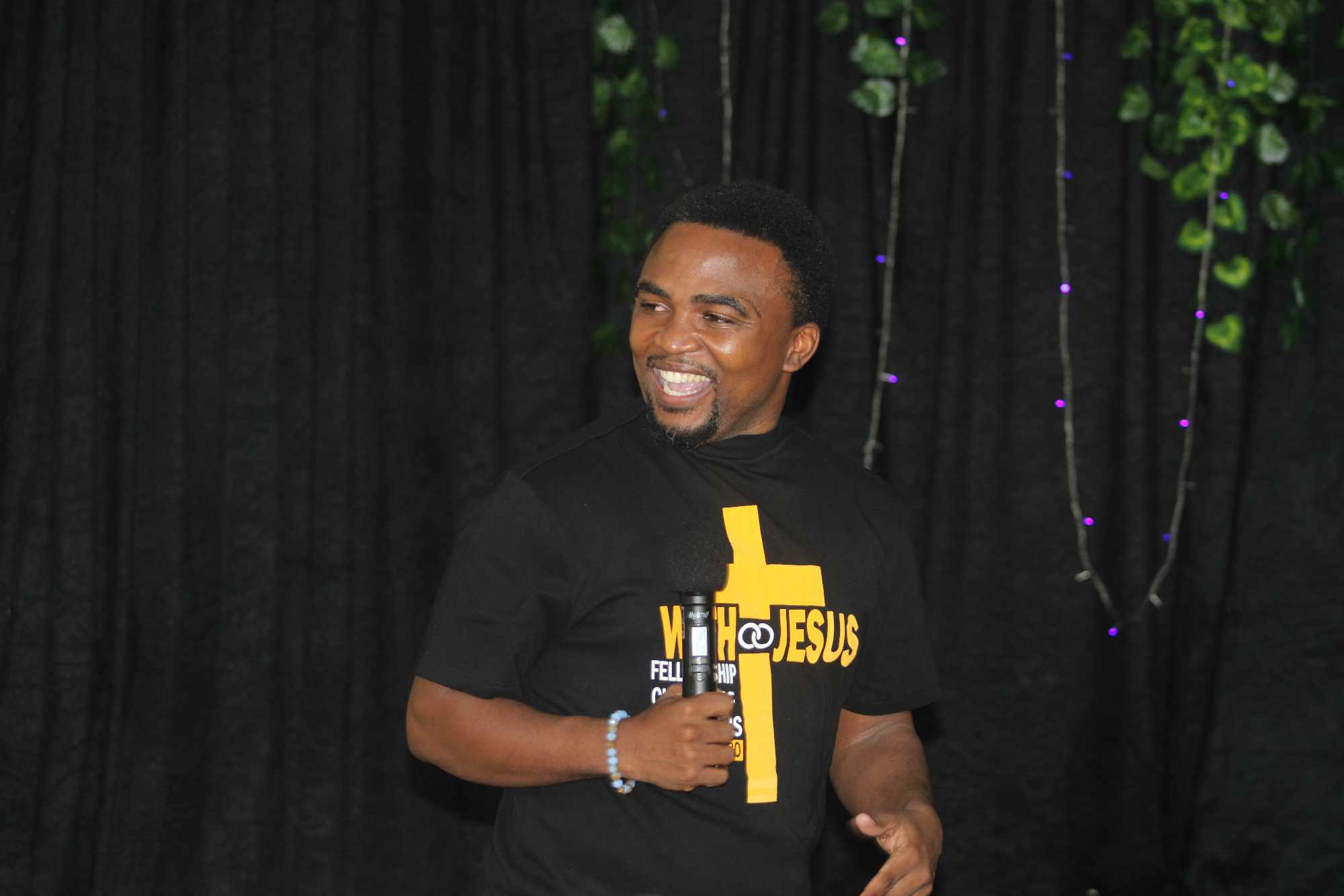 Prophet Siphamandla Horo at WJFCOAN smiling.