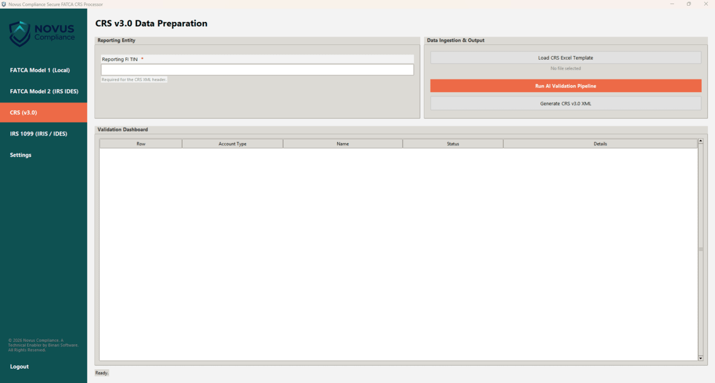 Novus Desktop AI validation