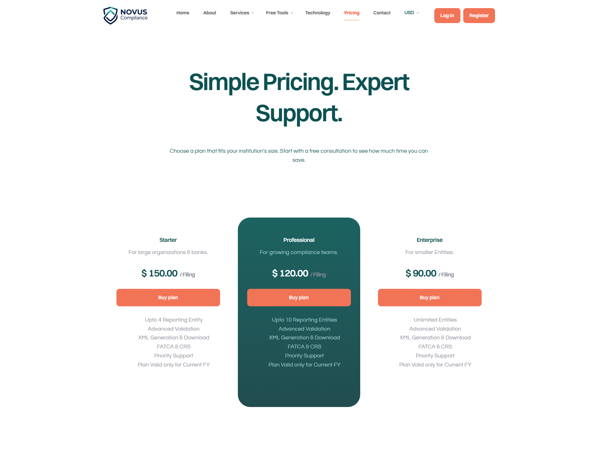 Pricing Plan Selection