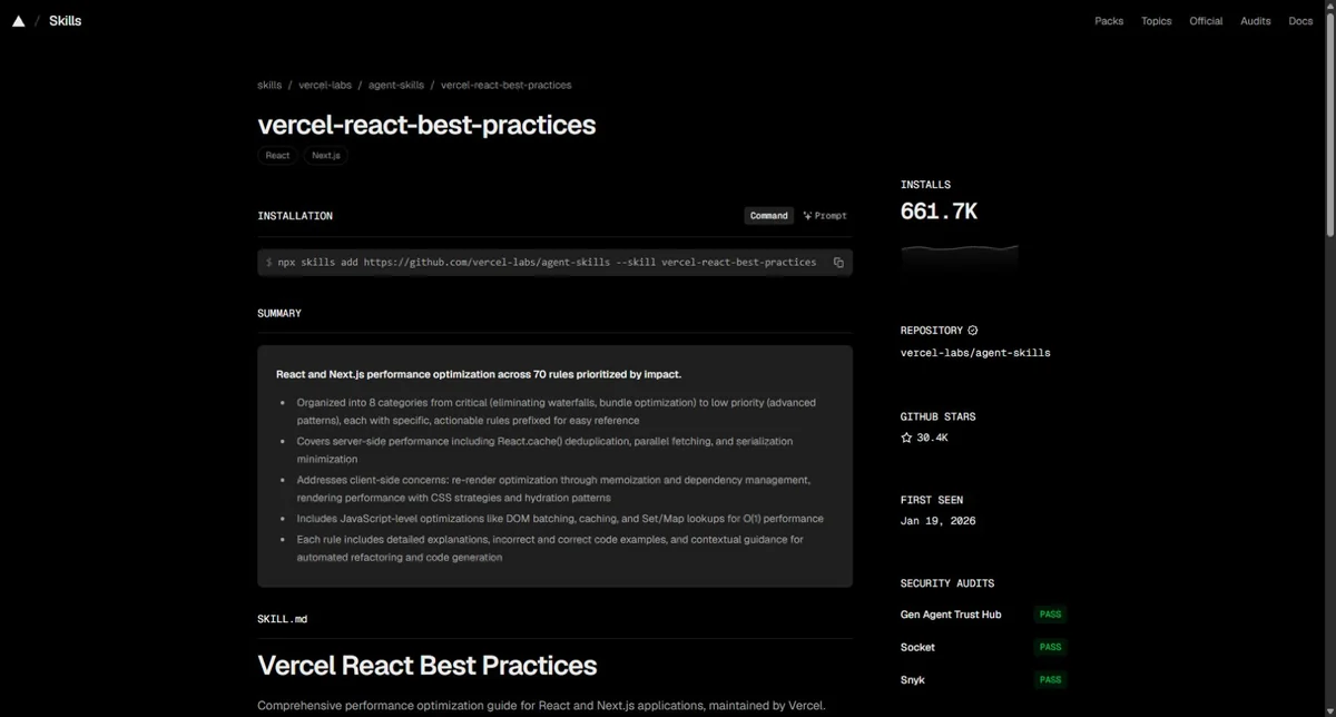vercel-react-best-practices 리뷰