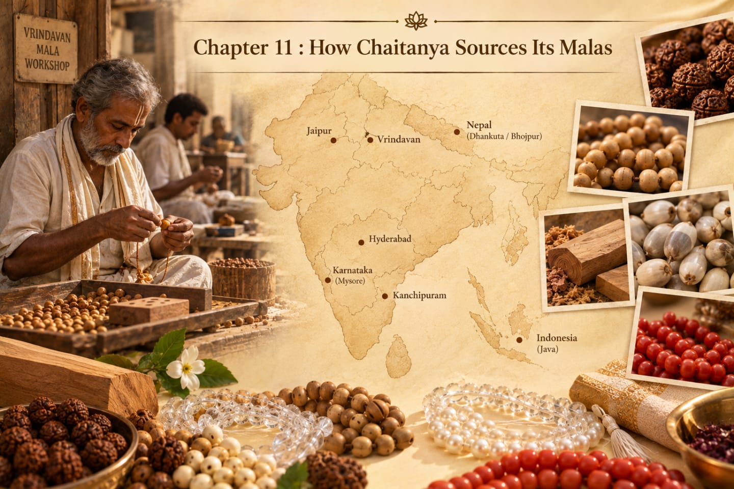 Illustration: How Chaitanya Sources Its Malas