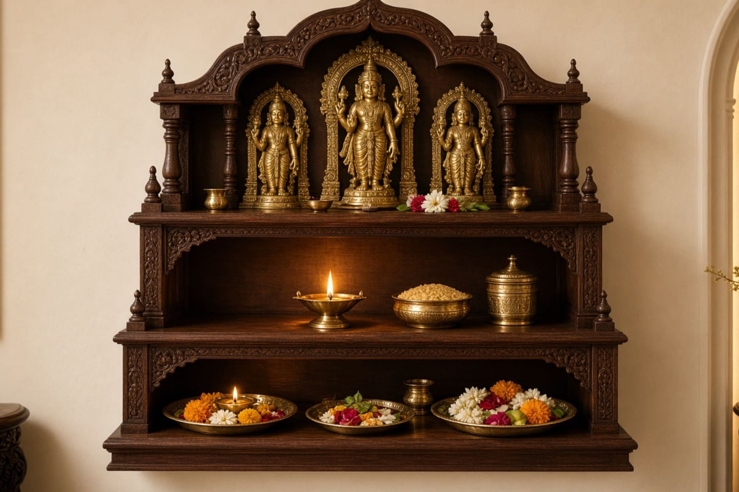 Illustration: Daily maintenance of the mandir