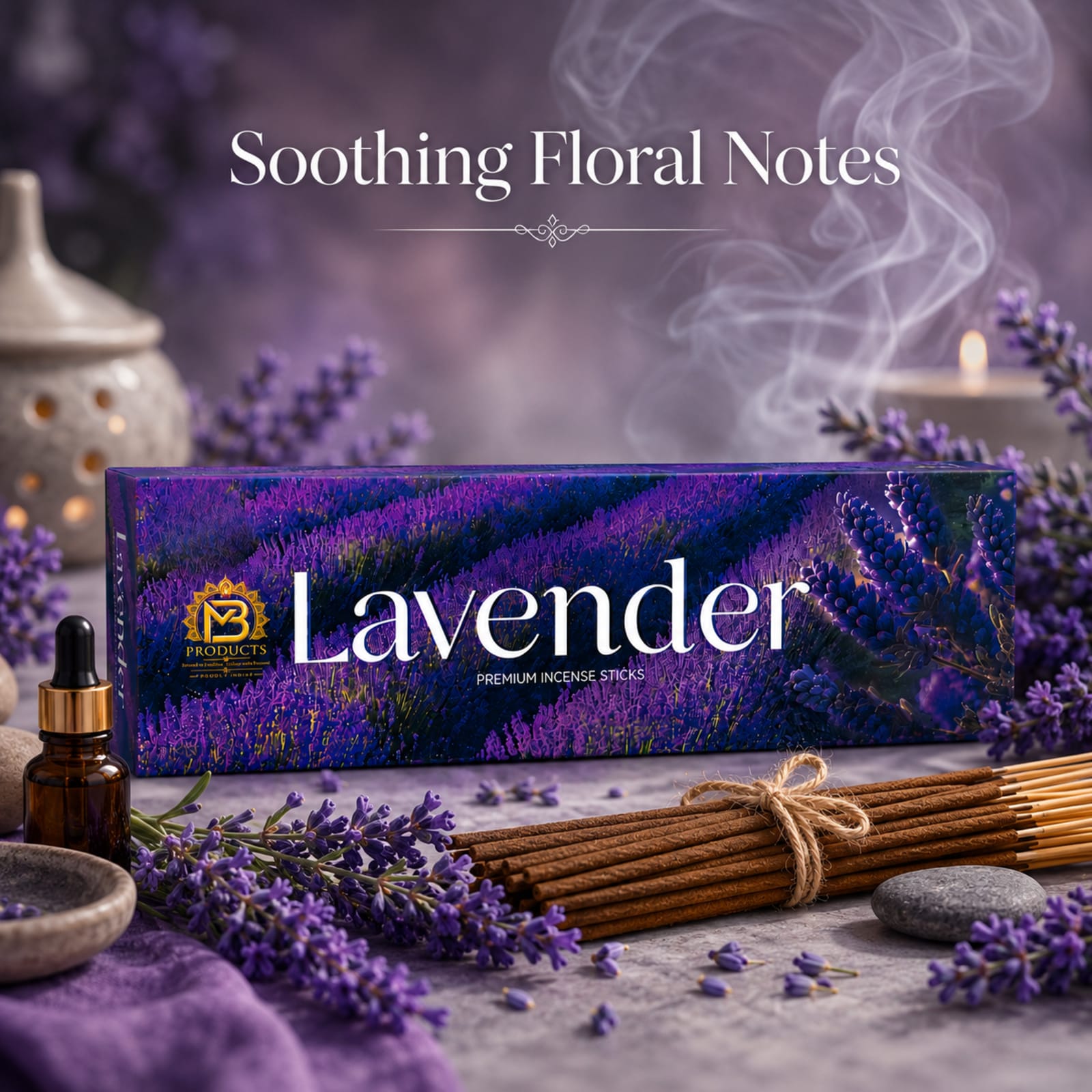 Lavender Natural Masala Incense Sticks