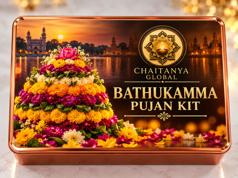 Chaitanya Global Bathukamma Kit — Telangana floral festival base