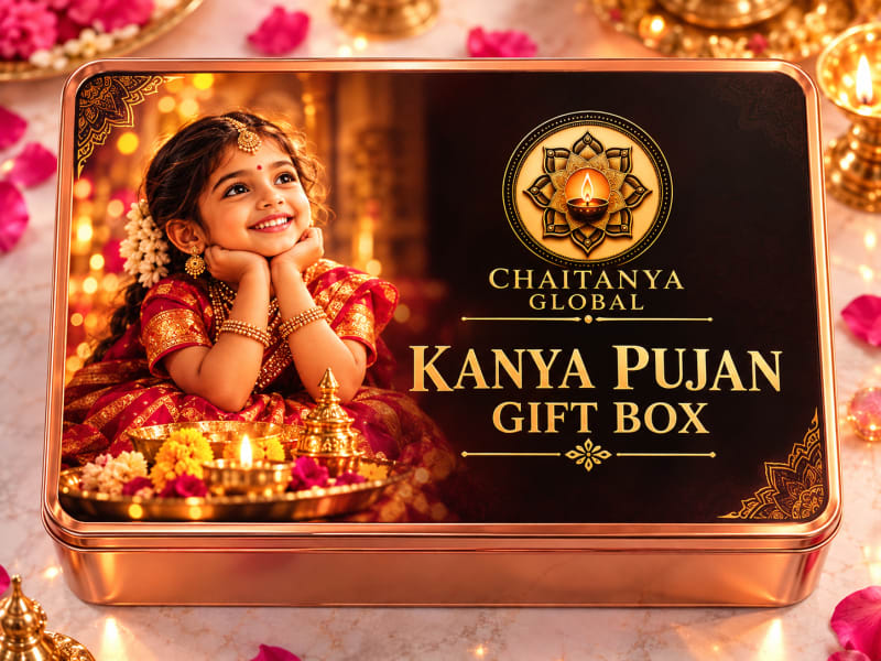Chaitanya Global Kanya Pujan Gift Box — 9-kanya Navratri worship