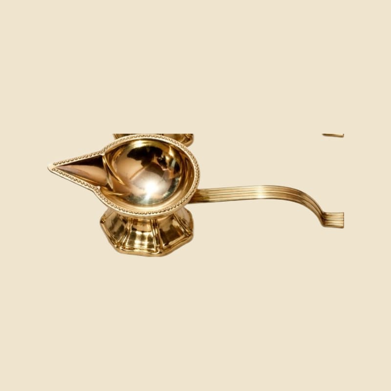 Hand-Held Brass Aarti Diya, another design or size