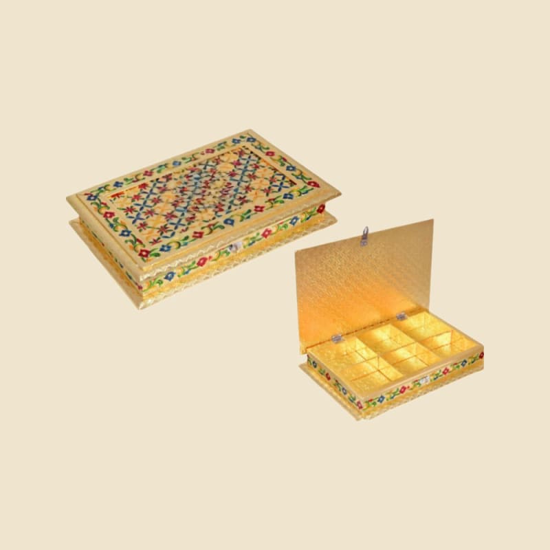 Meenakari Floral Box on a warm ivory background