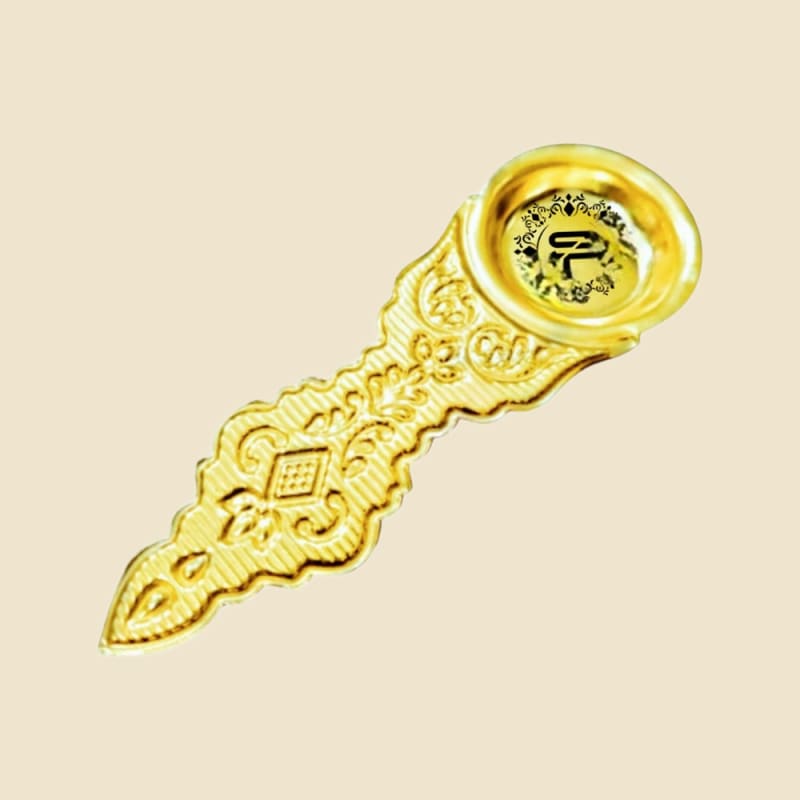 Brass Sheet Kapoor Aarti on a warm ivory background