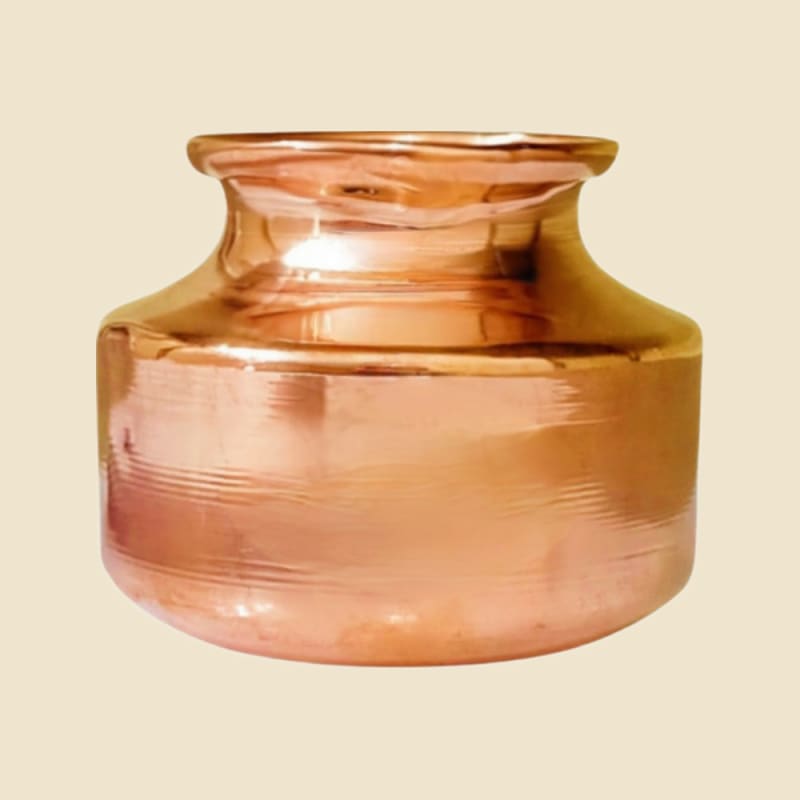 Brass Handi Small Size on a warm ivory background