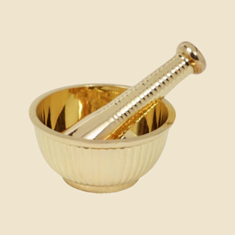 Brass Golden Dasta on a warm ivory background