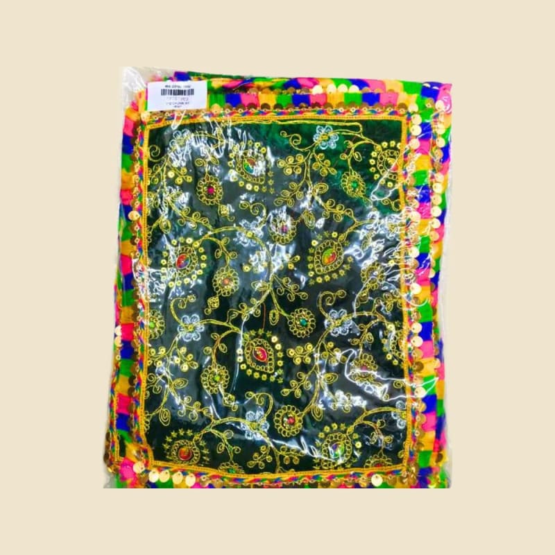 Embroidered Puja Chunri, Multicolour, Size 12 (1279271090U) on a warm ivory background