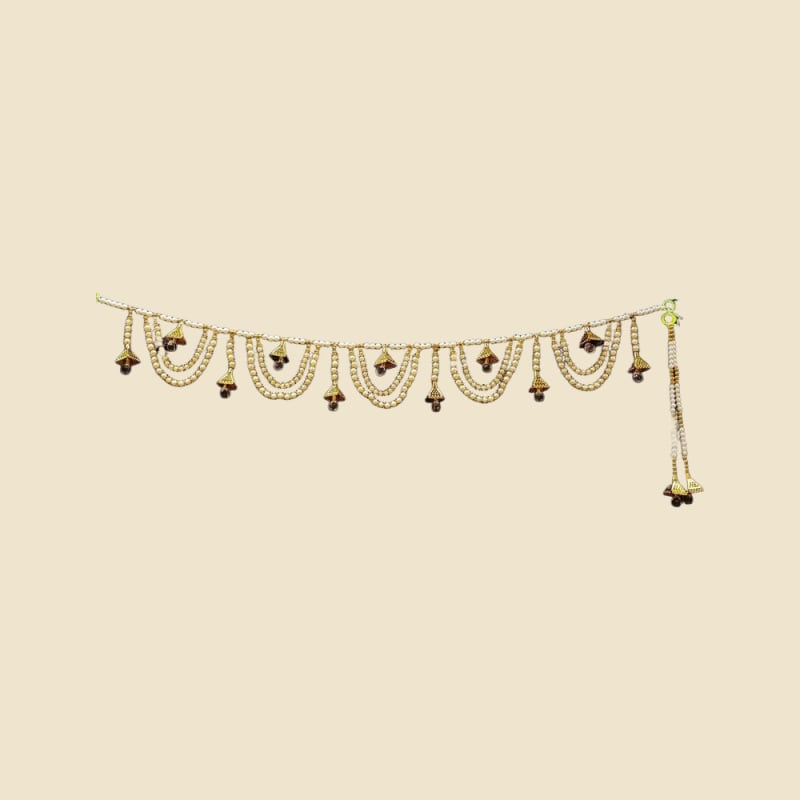 Decorative Door Bandhanwar (Design 19) on a warm ivory background