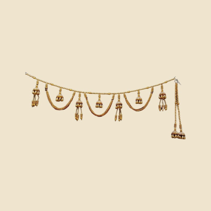 Decorative Door Bandhanwar (Item 00173) on a warm ivory background