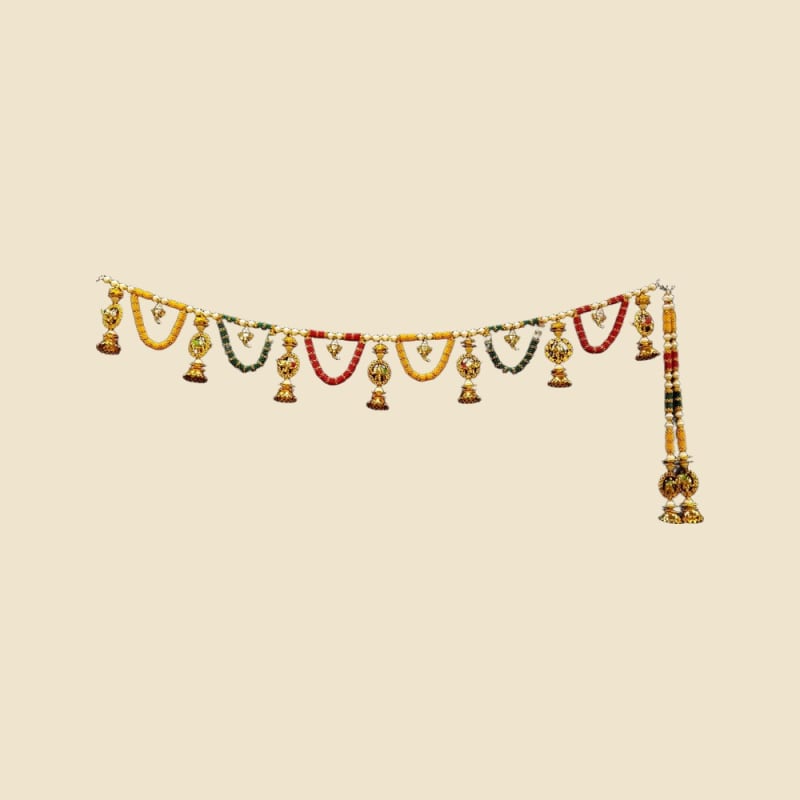 Decorative Door Bandhanwar (Item 0056) on a warm ivory background