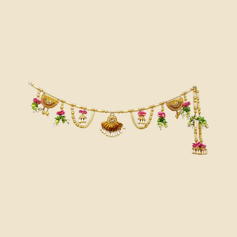 Decorative Door Bandhanwar (Design 61) on a warm ivory background
