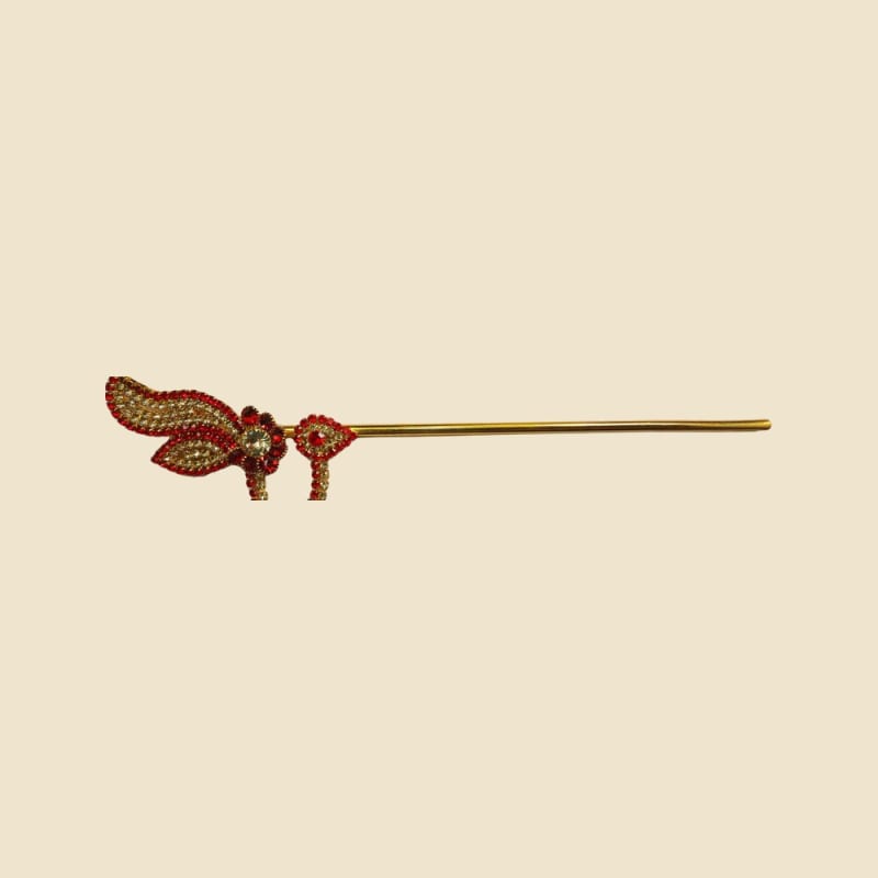 Diamond Bansari for Krishna, 6 Inch (CI 50) on a warm ivory background
