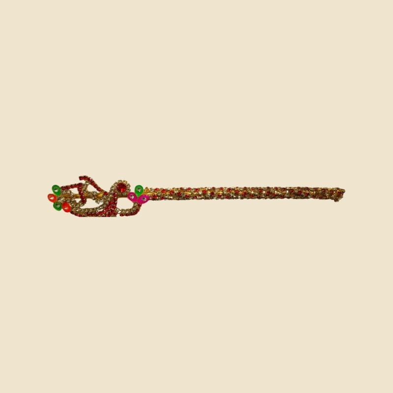Diamond Bansari for Krishna, 6 Inch (CI 42) on a warm ivory background
