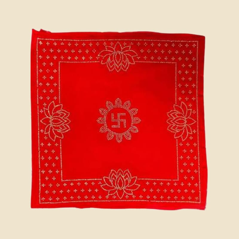 Diamond Design Puja Aasan, Mixed Colours (CI 6436) on a warm ivory background