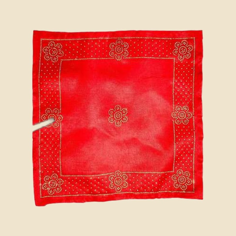 Diamond Design Puja Aasan, Mixed Colours (CI 6437) (Design 2) on a warm ivory background